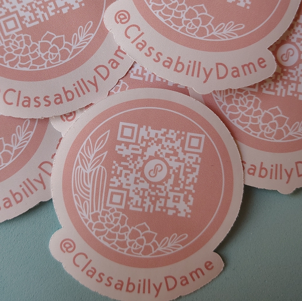 50 PCs Custom Made QR Code Sticker